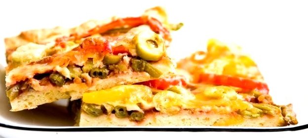 Вегетарианская пицца со стручковой фасолью