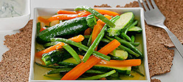 Глазированные молодые овощи в мультиварке