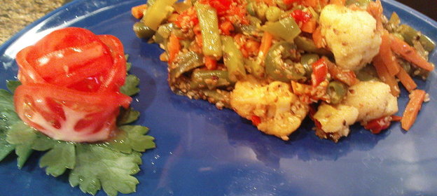 овощи с кунжутом