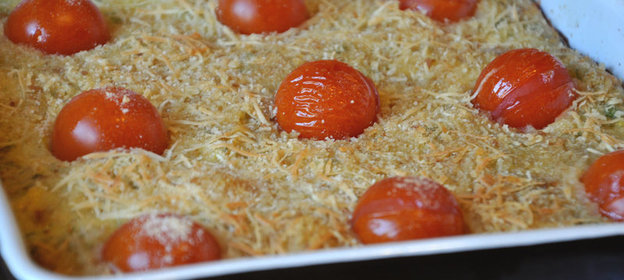 Запеканка из кабачка с творогом и сыром