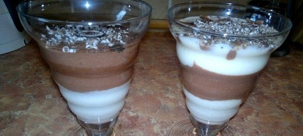 Желе из сметаны и какао