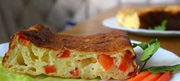 Запеканка из творога с болгарским перцем