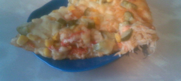 Пицца с крабами