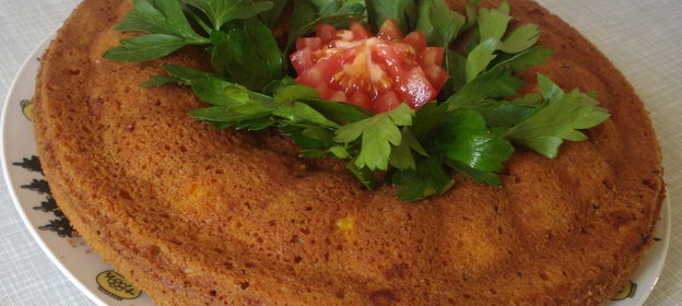 Кекс с ветчиной и кукурузой