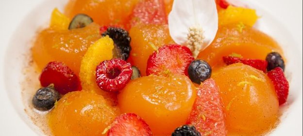 Желе-мармелад из лайма и грейпфрута с ягодами