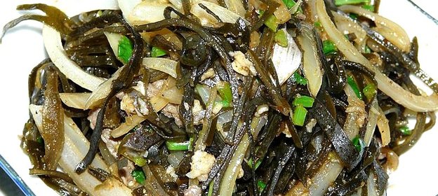 Жареная морская капуста