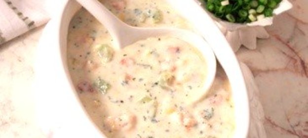 Сливочный суп из устриц с ржаным хлебом