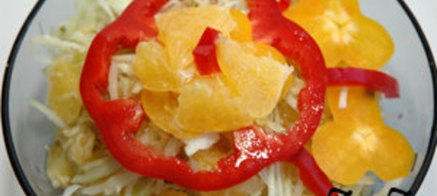 Салат из капусты с апельсином