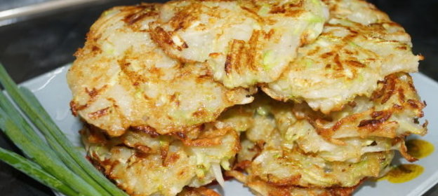 Постные овощные оладьи