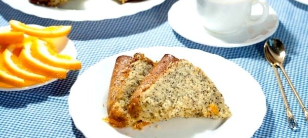Апельсиновый кекс с маком