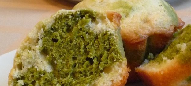 Кекс с зеленым чаем matcha