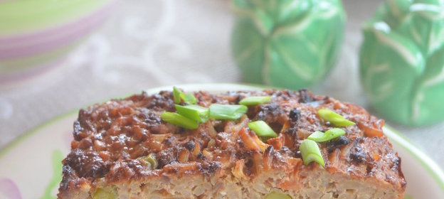 Рисово-мясной хлеб с овощами