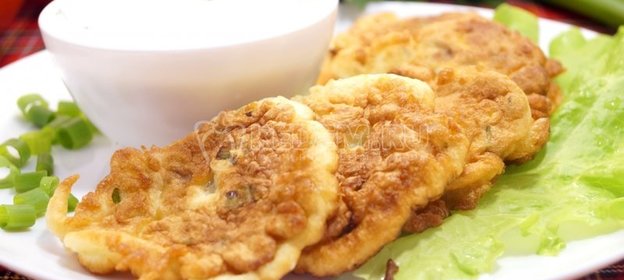 Оладьи с зеленым луком