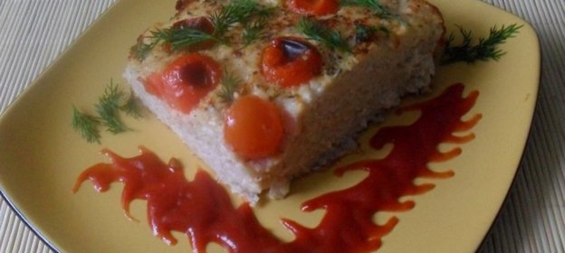 Запеканка из макарон и куриного фарша