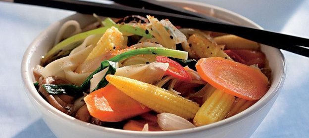 Лапша с имбирем и шичими