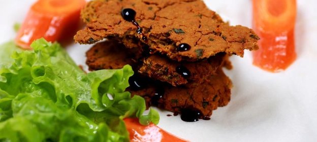 Постная лепешка с морковью