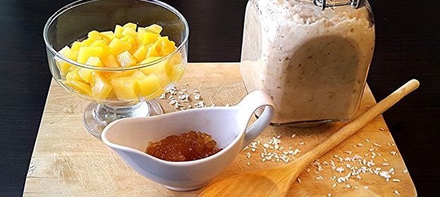 Тропическая овсянка в банке