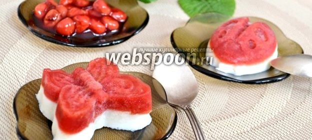 Панна-котта с вишнёвым желе