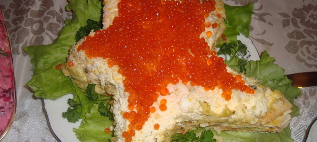 рыбный торт Морская звезда