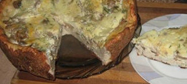 Пицца а-ля Кур или грибное лукошко