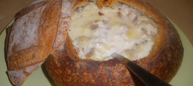 Фальшивое фондю в булочке. Вредное и жутко вкусное.(не для оценки)