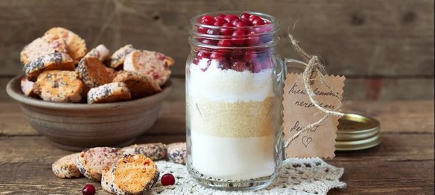 Клюквенное печенье в банке в подарок, Сделай сам!