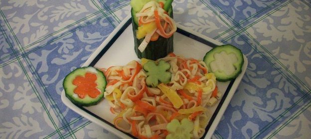 макароны из крабовых палочек