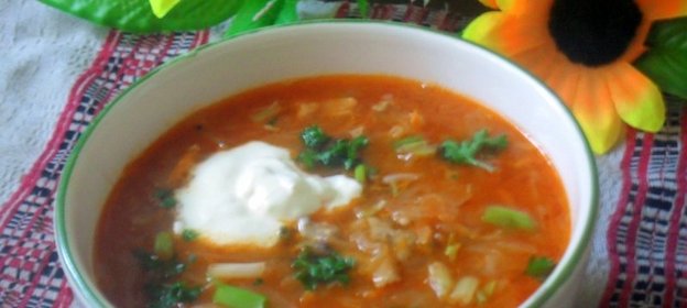 Деревенские щи из квашеной капусты