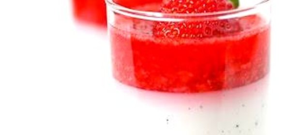 Десерт Панна Котта с клубничным желе