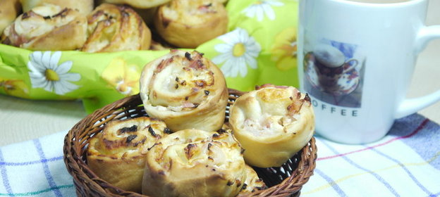 Булочки-улитки а ля Тарт Фламбе для Манюши