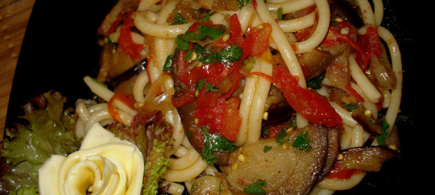 Макароны с баклажанами