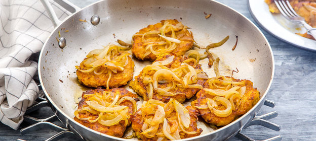 Постные оладьи из кабачков