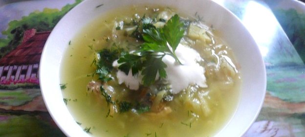 Щи из кислой капусты с курицей