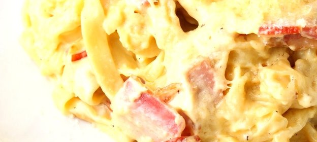 Паста карбонара без яиц