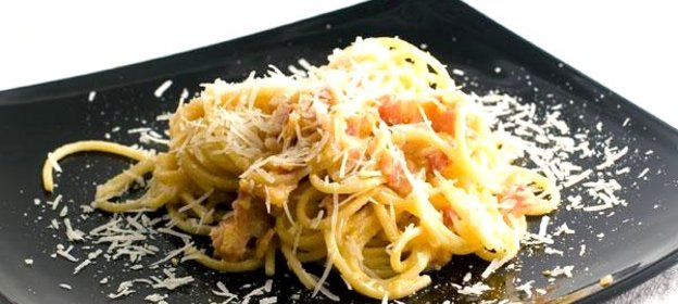 Спагетти с беконом