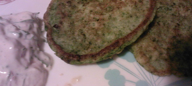 Изумрудные оладьи с жемчугом