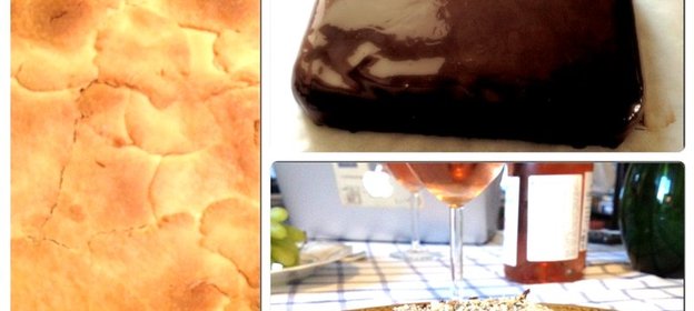 Песочный шоколадный торт с начинкой из взбитых белков и орехов