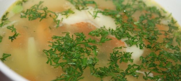 Суп с форелью и морским окунем