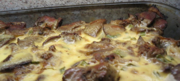 Рисовая запеканка с куриной печенкой