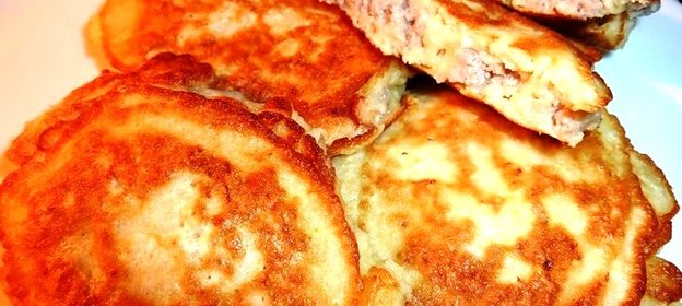 Мясные оладьи на скорую руку