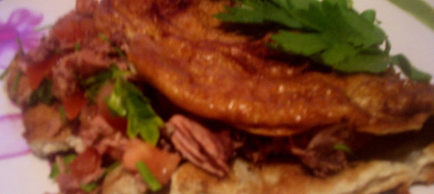 Оладьи из кабачков с курицей