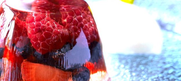 Желе из розового вина