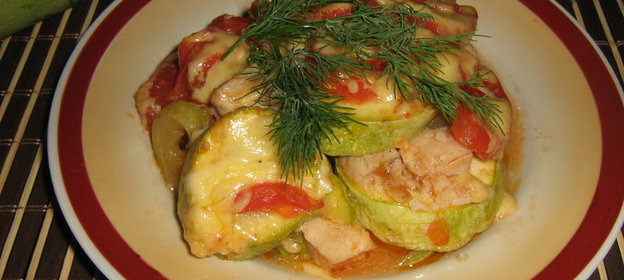 Запеканка из кабачков.(Ещё один не сложный вариант)