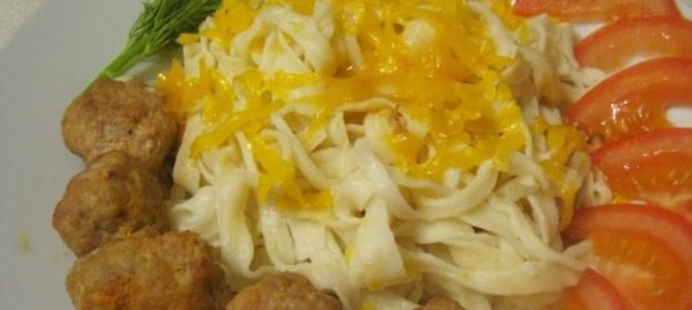 Лапша с мясными шариками
