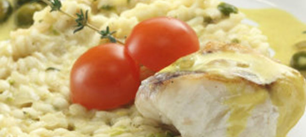 Ризотто с морским чертом