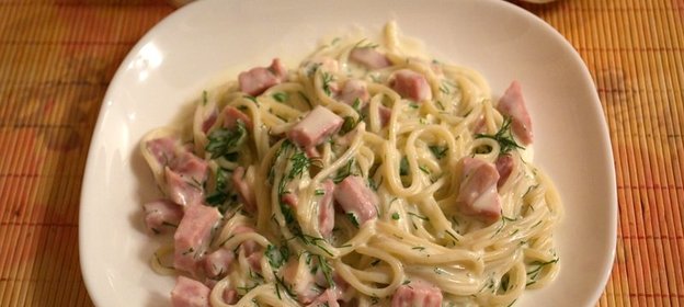 Макароны с ветчиной