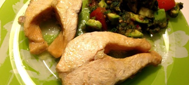 Лосось, запеченный в горчице