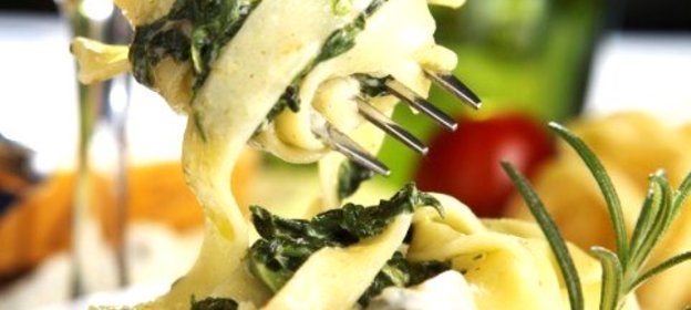 Паста с тунцом и шпинатом