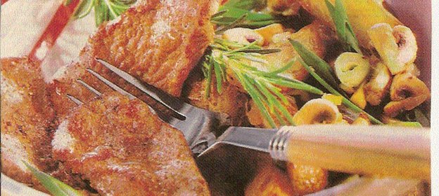 ШНИЦЕЛЬ из телятины с гарниром